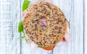 recette : Bagel Crudités, Jambon