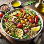 Recette : Salade de quinoa et légumes grillés